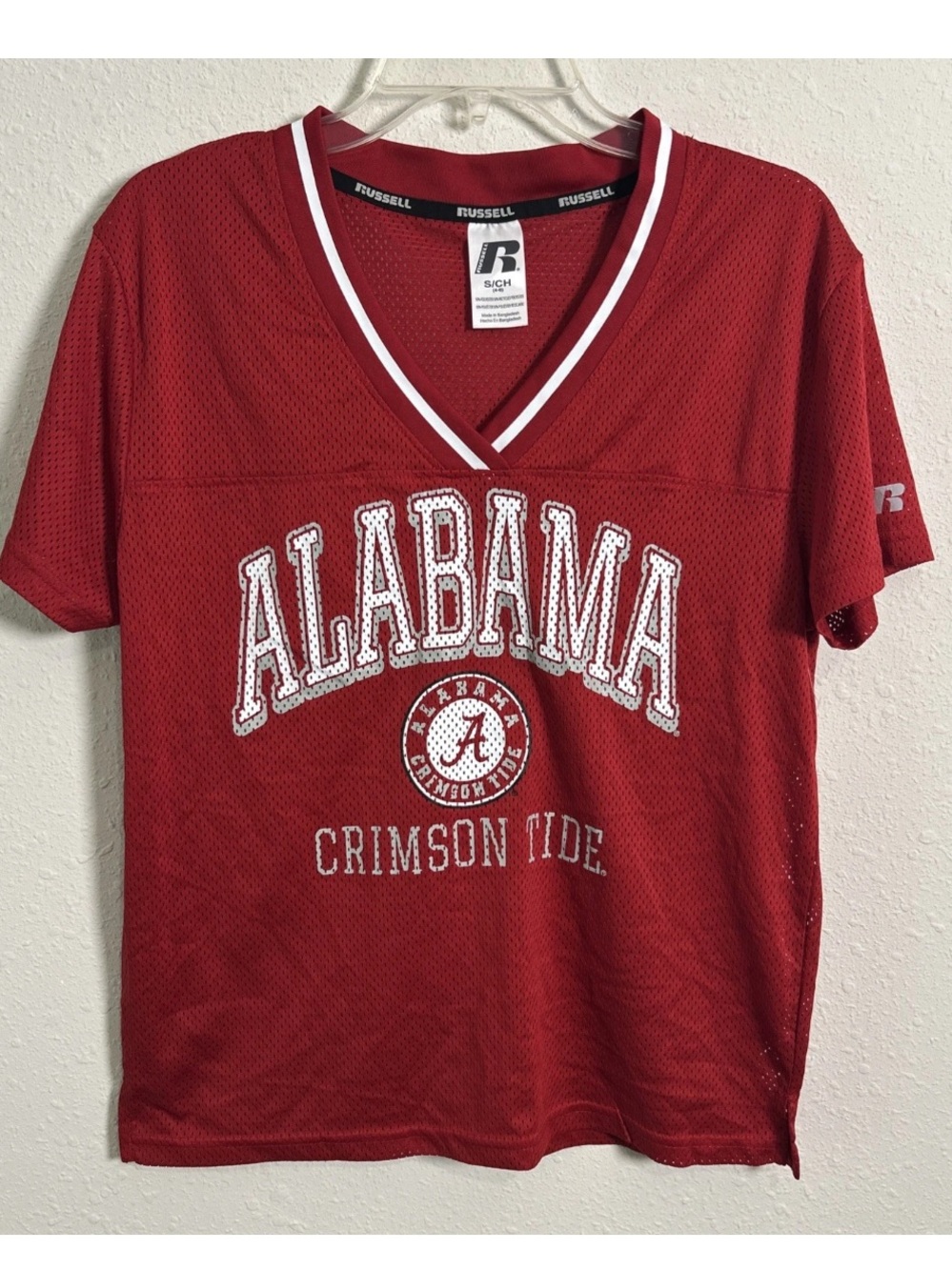Alabama Crimson Tide Mesh Russell Athletic Football Jersey Women’s Small (4-6)